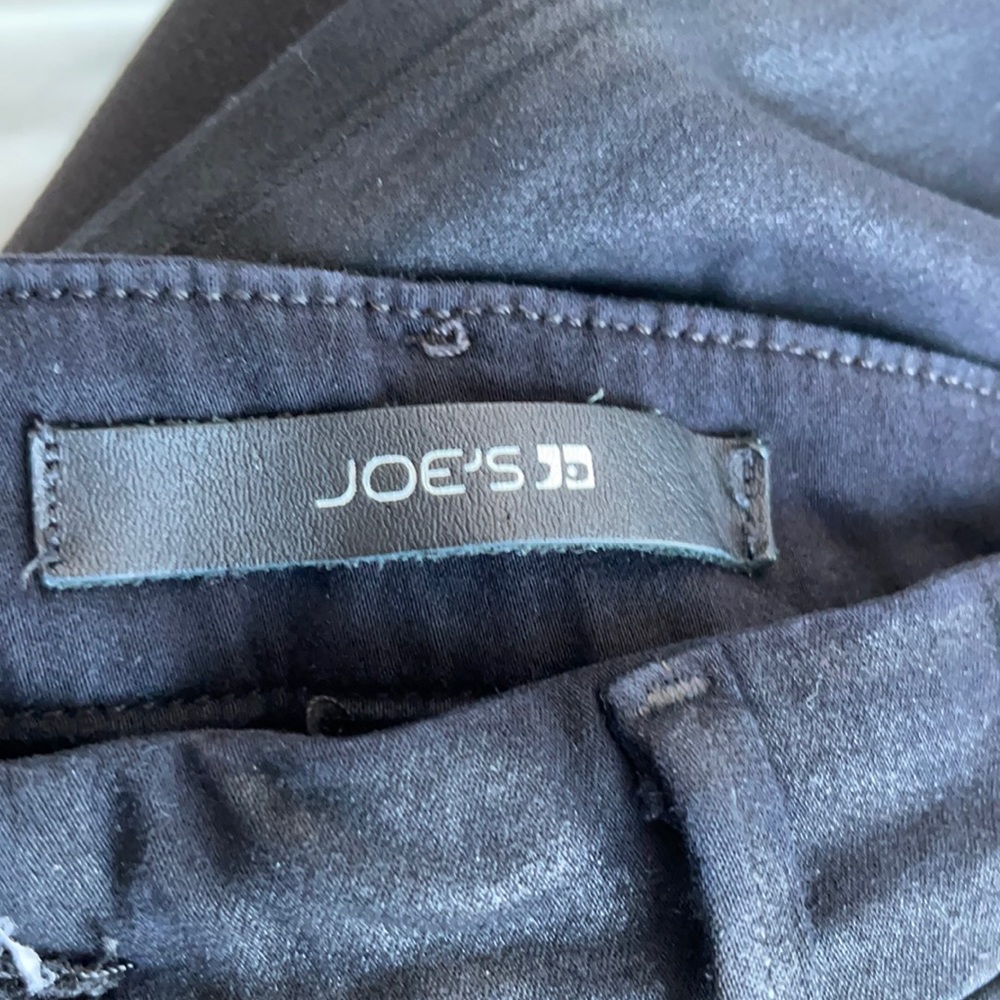 Coated black denim